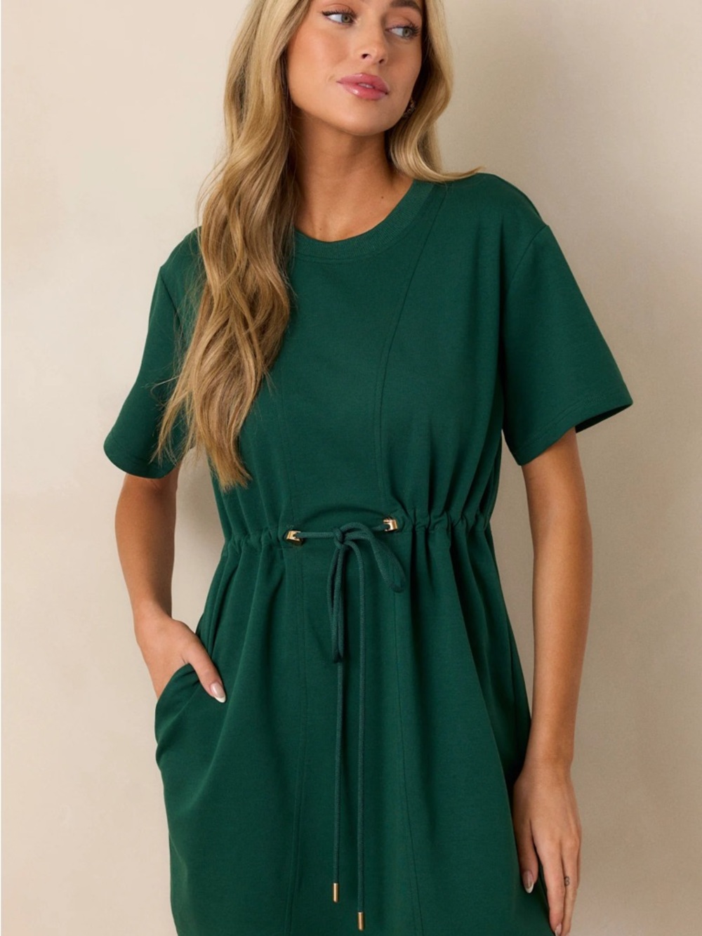 NWOT Entro Green T-Shirt Dress